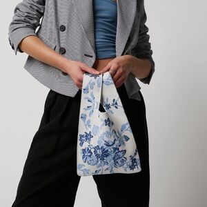 Free People ‘Make it Mini’ Floral Blue and White Women's Bag with strap NWT